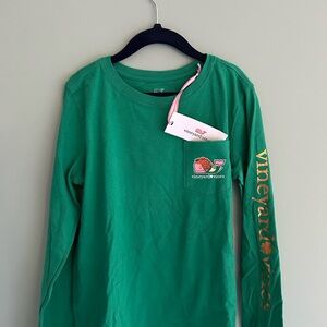Vineyard Vines Kids Teal Long Sleeve Tee